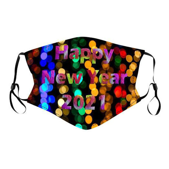 2PCS 2021 New Year Prints Can Be Used Mask
